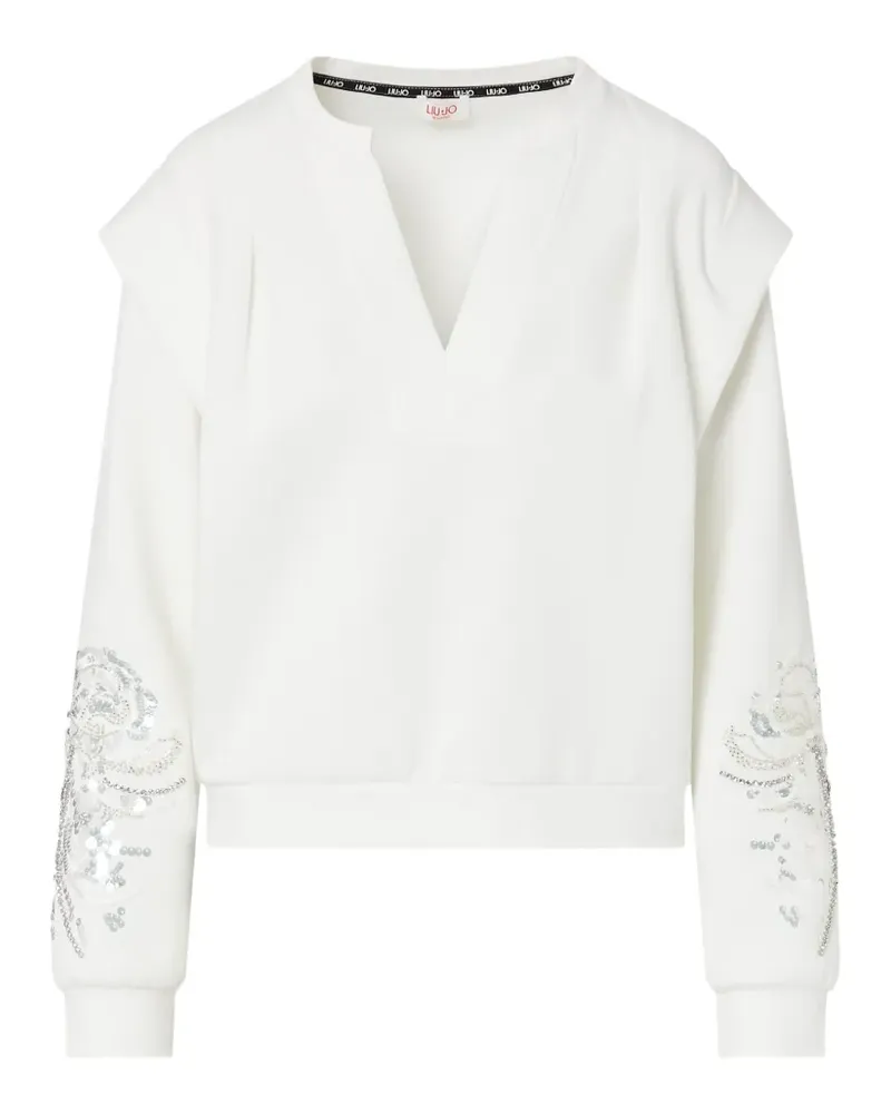 Liu Jo sweatshirt with jewel embroidery - Weiß Weiß