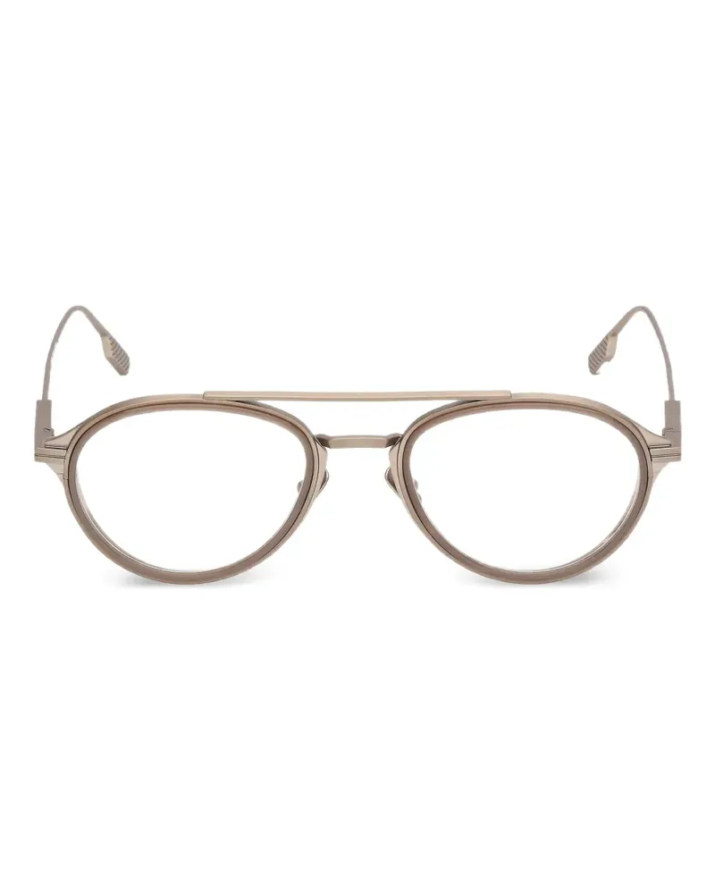 Ermenegildo Zegna Brille mit doppeltem Steg - Grau Grau