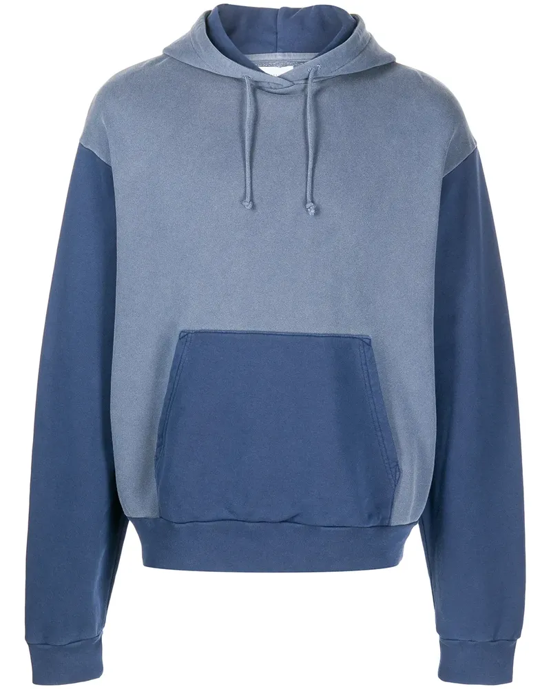 John Elliott + Co 1992 Zweifarbiger Hoodie - Blau Blau