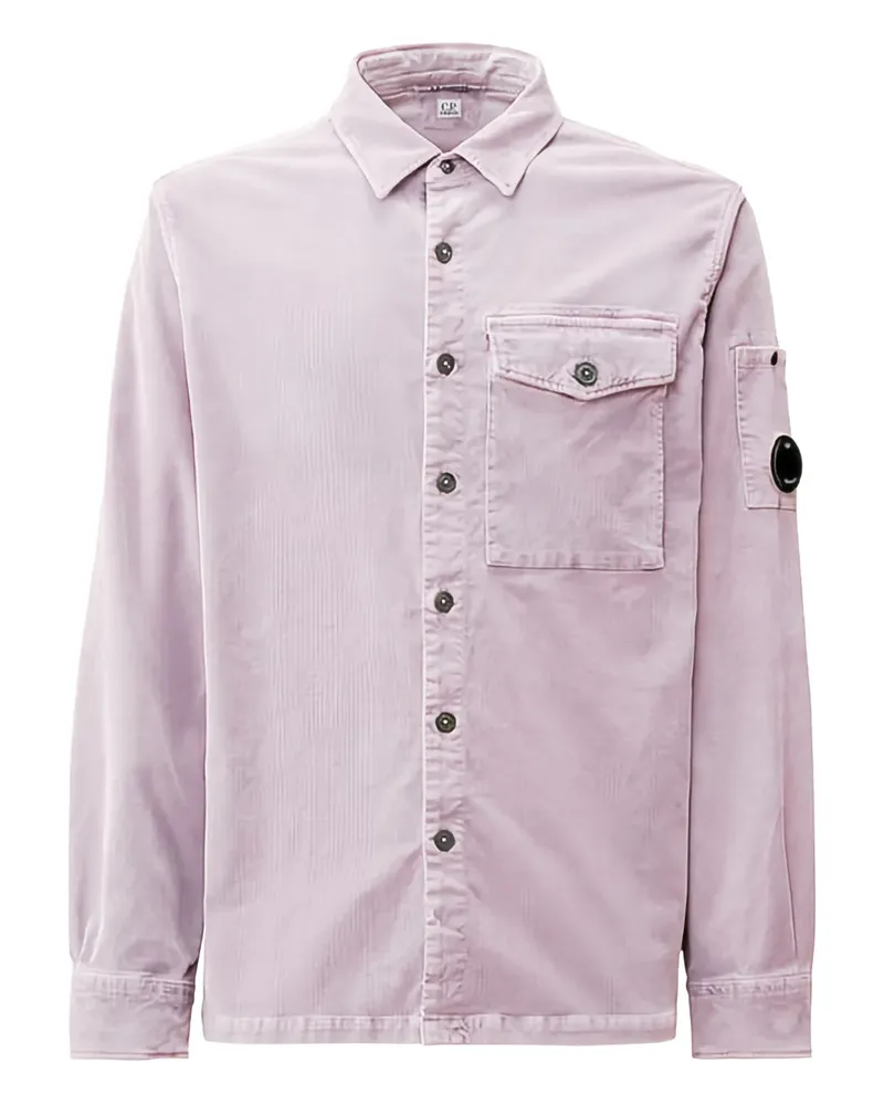 C.P. Company Hemd mit Logo-Schild - Violett Violett