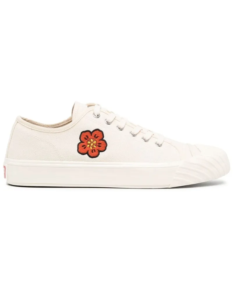 Kenzo Bestickte Sneakers - Weiß Weiß