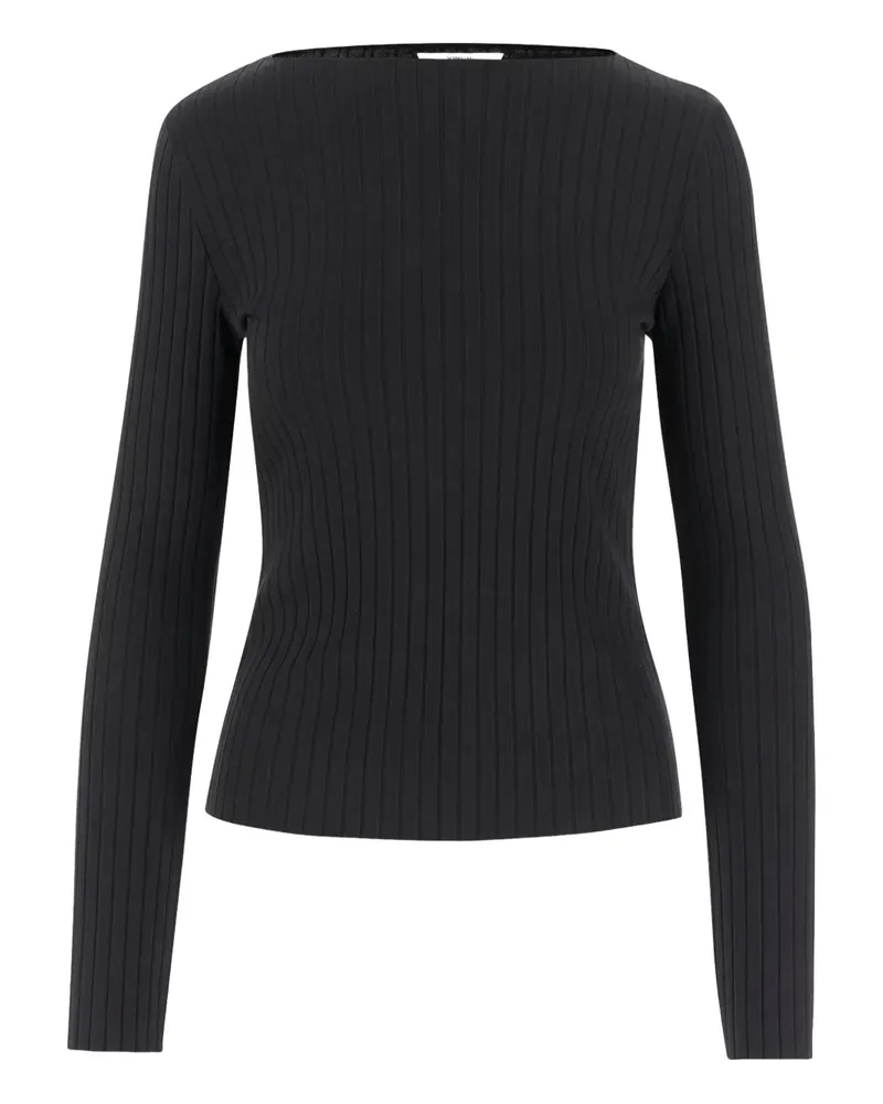 Vince Gerippter Pullover - Schwarz Schwarz