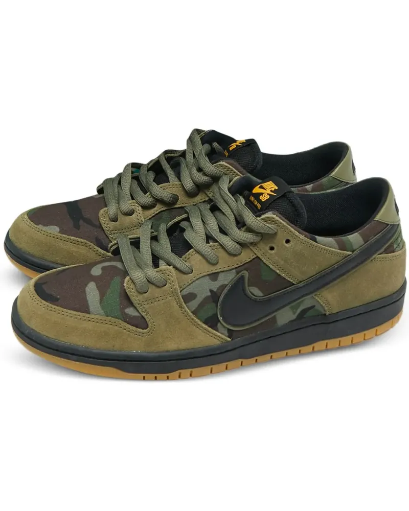 Nike SB Dunk Camouflage-Sneakers aus Wildleder - Grün Grün