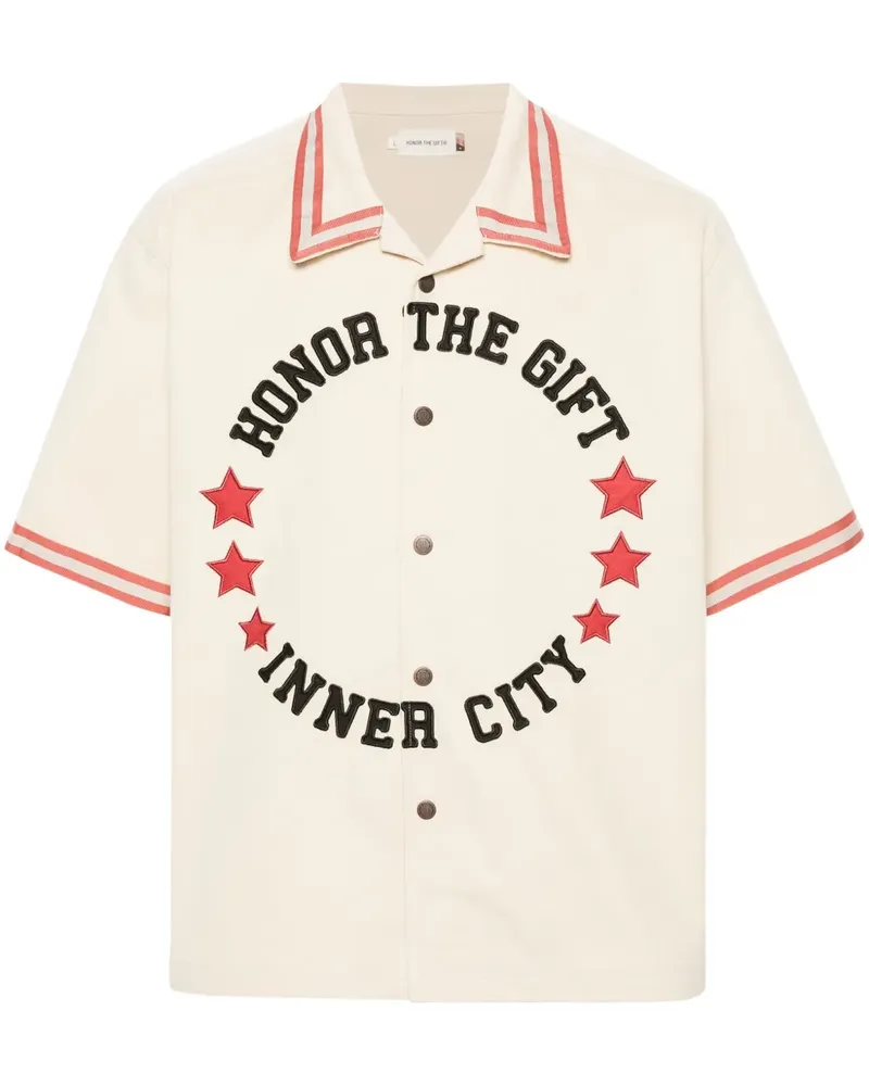 Honor The Gift Tradition Hemd mit Logo-Stickerei - Nude Nude