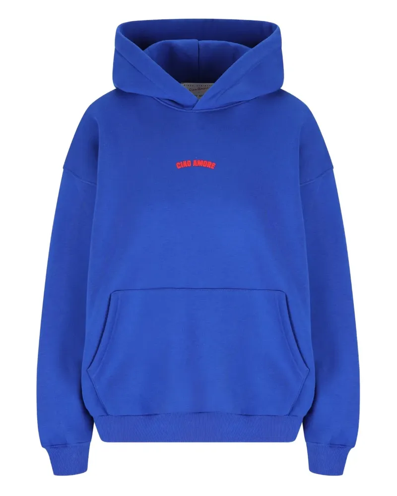 Giada Benincasa Hoodie mit Ciao Amore-Stickerei - Blau Blau