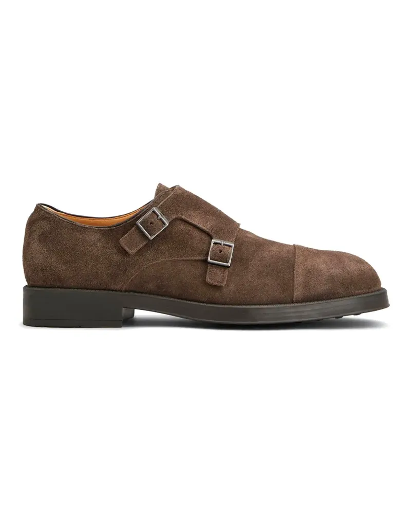 TOD'S monkstraps in suede - Braun Braun