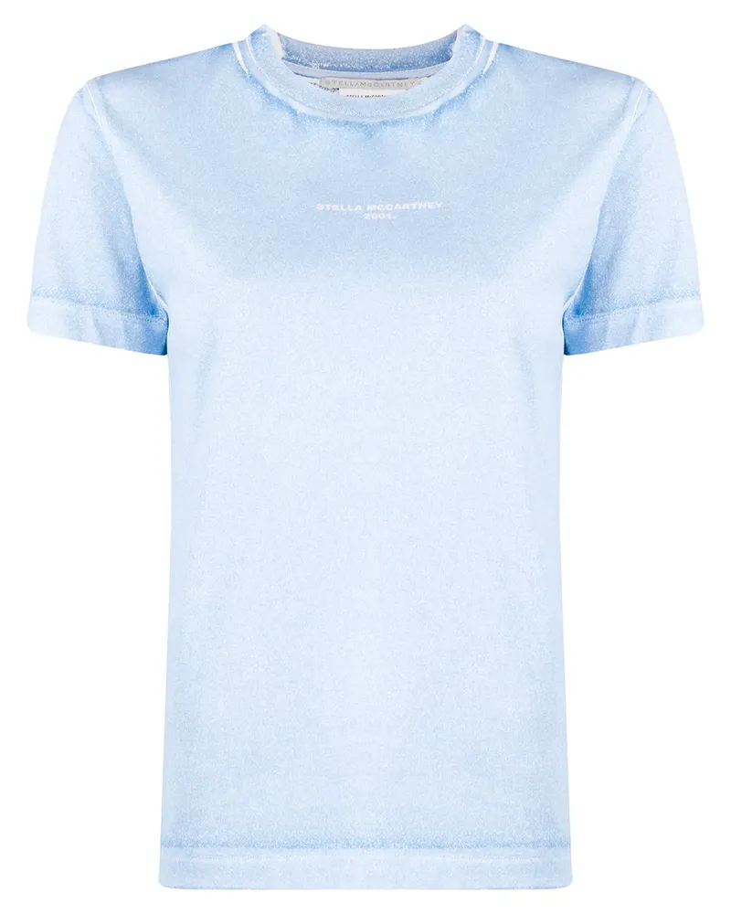 Stella McCartney T-Shirt mit Logo - Blau Blau
