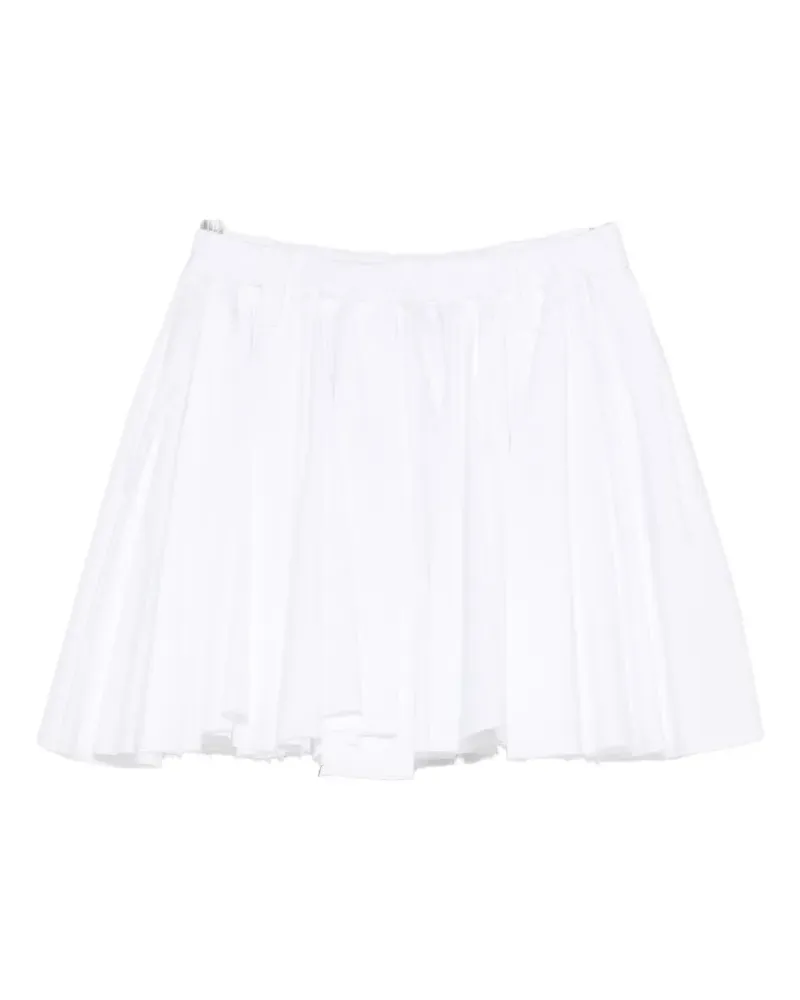 N° 21 pleated raw-edge mini skirt - Weiß Weiß