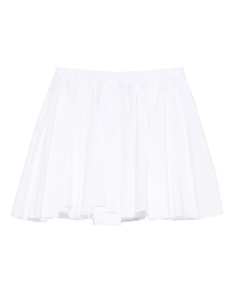 N° 21 pleated raw-edge mini skirt - Weiß Weiß