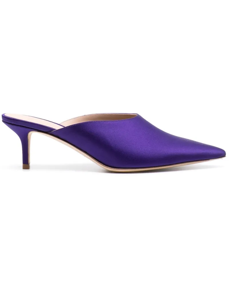 Scarosso Laura Mules aus Satin 60mm - Violett Violett