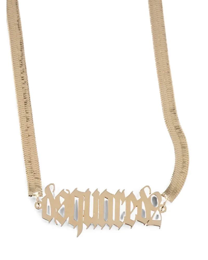 Dsquared2 Gothic logo necklace - Gold Gold
