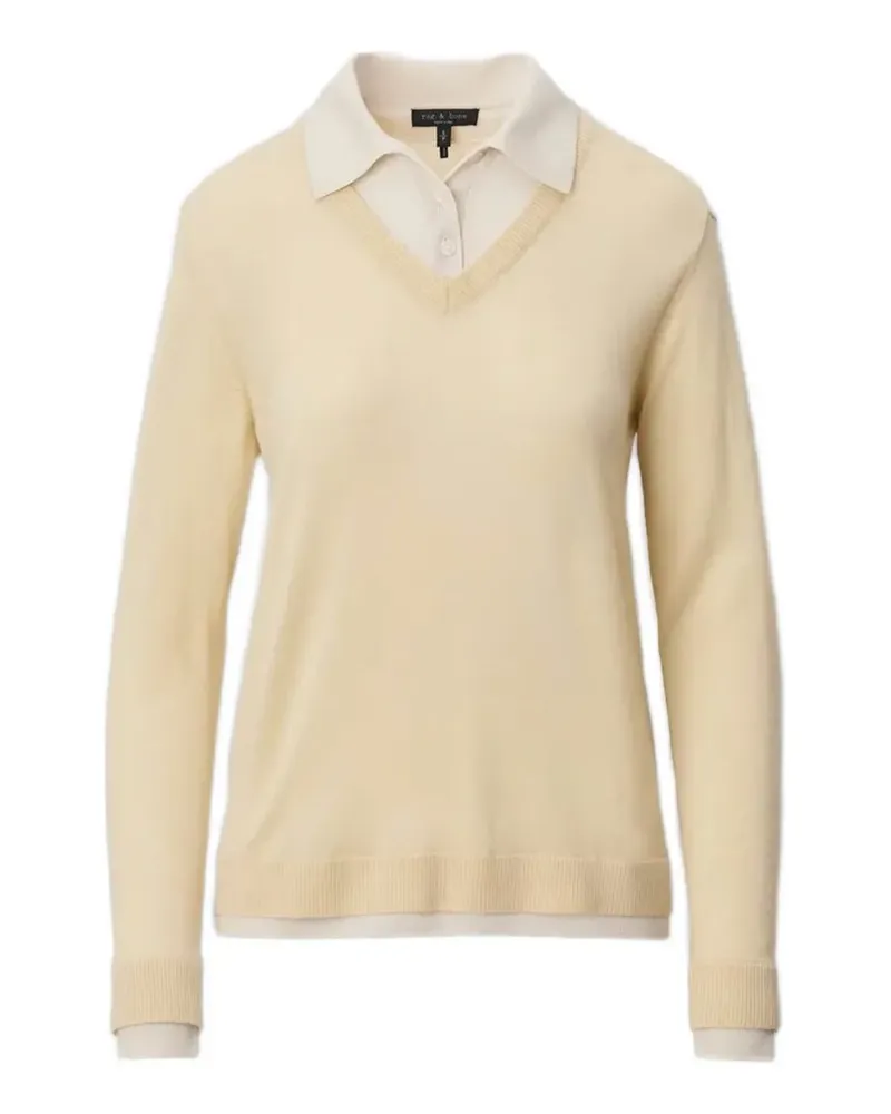 Rag & Bone Anne layered-effect sweater - Nude Nude