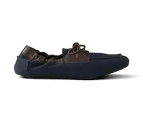 Shuffle Bootsschuhe aus Canvas und gealtertem Leder - Blau