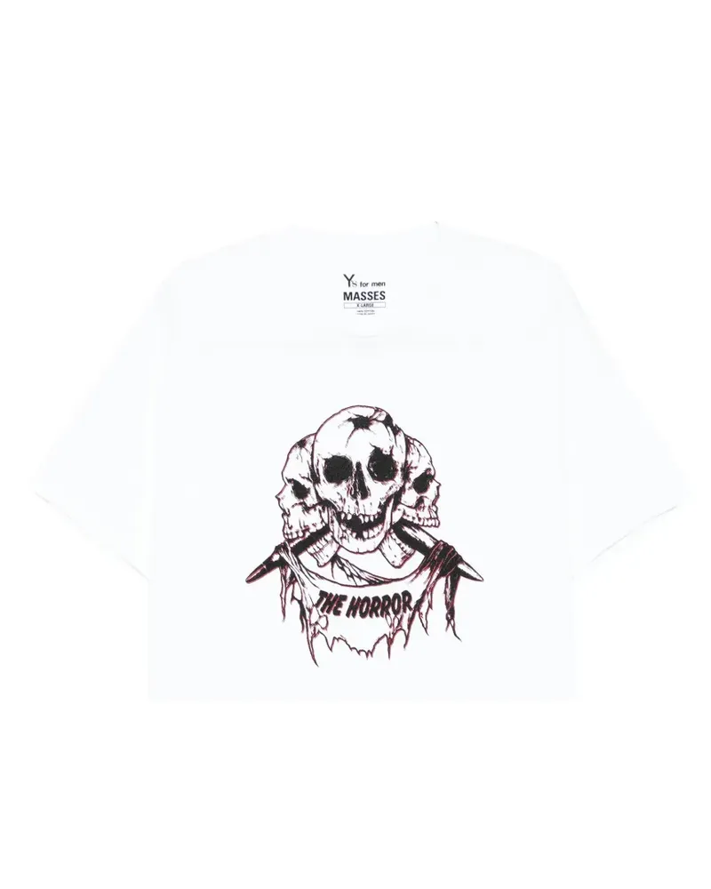 Yohji Yamamoto skull-print T-shirt - Weiß Weiß