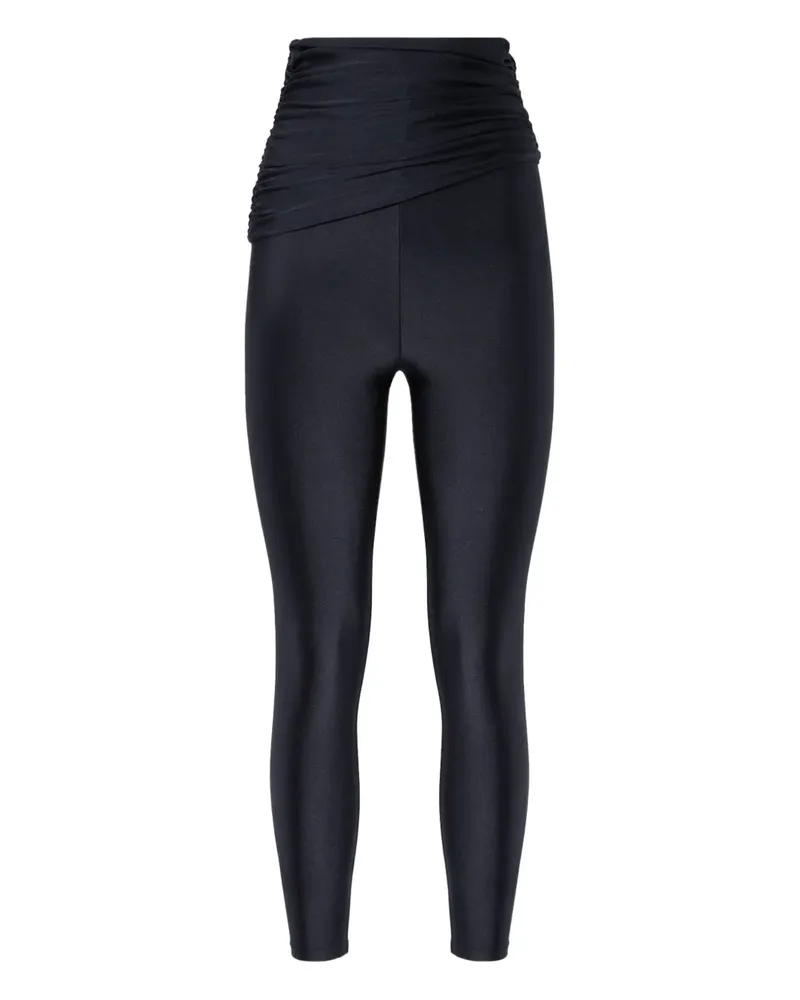 ANDAMANE High-Waist-Leggings mit drapiertem Effekt - Schwarz Schwarz