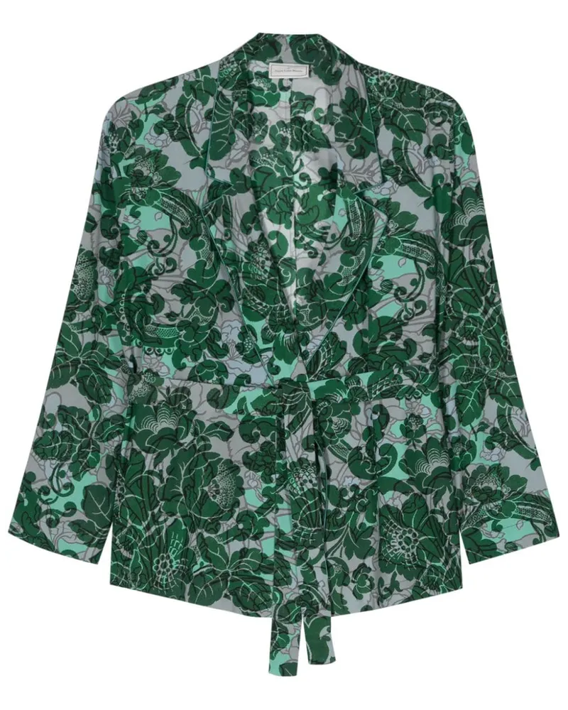 Pierre-Louis Mascia Adanastr Blazer mit Blumen-Print Grün