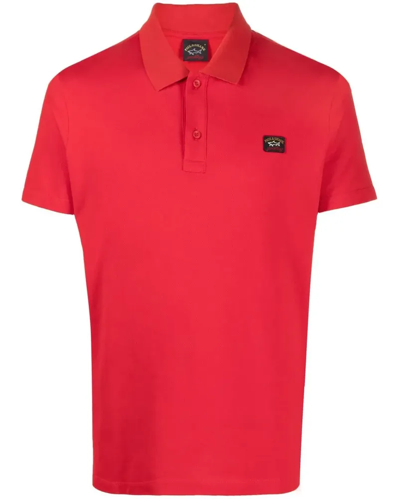 Paul & Shark Poloshirt mit Logo-Patch - Rot Rot