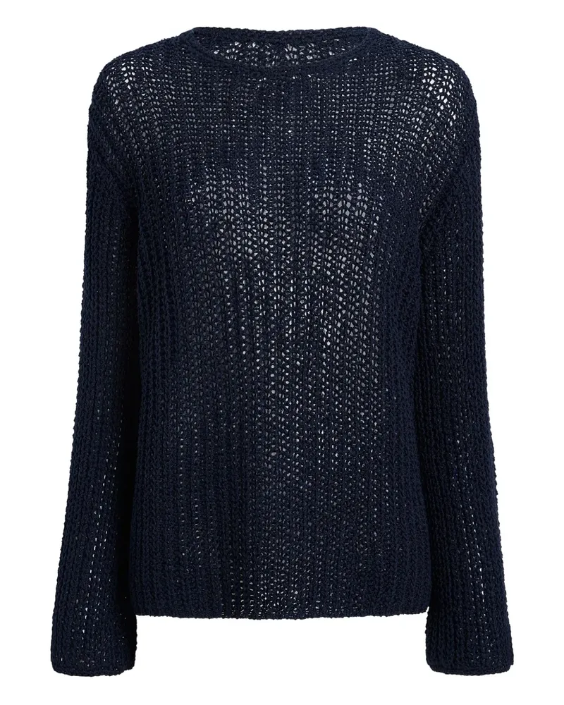 KHAITE Elowen Pullover mit Lochstrickmuster - Blau Blau