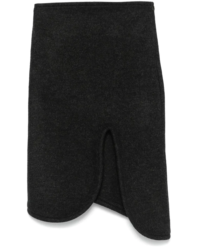 Victoria Beckham Midirock mit wattiertem Besatz - Grau Grau