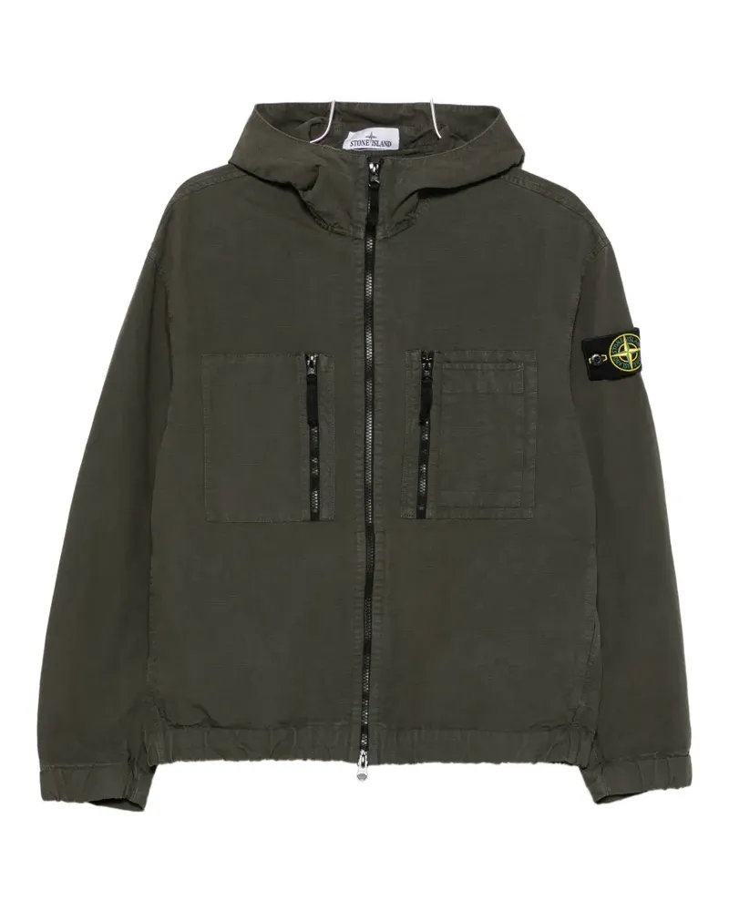 Stone Island Kapuzenjacke mit Reißverschluss - Grün Grün