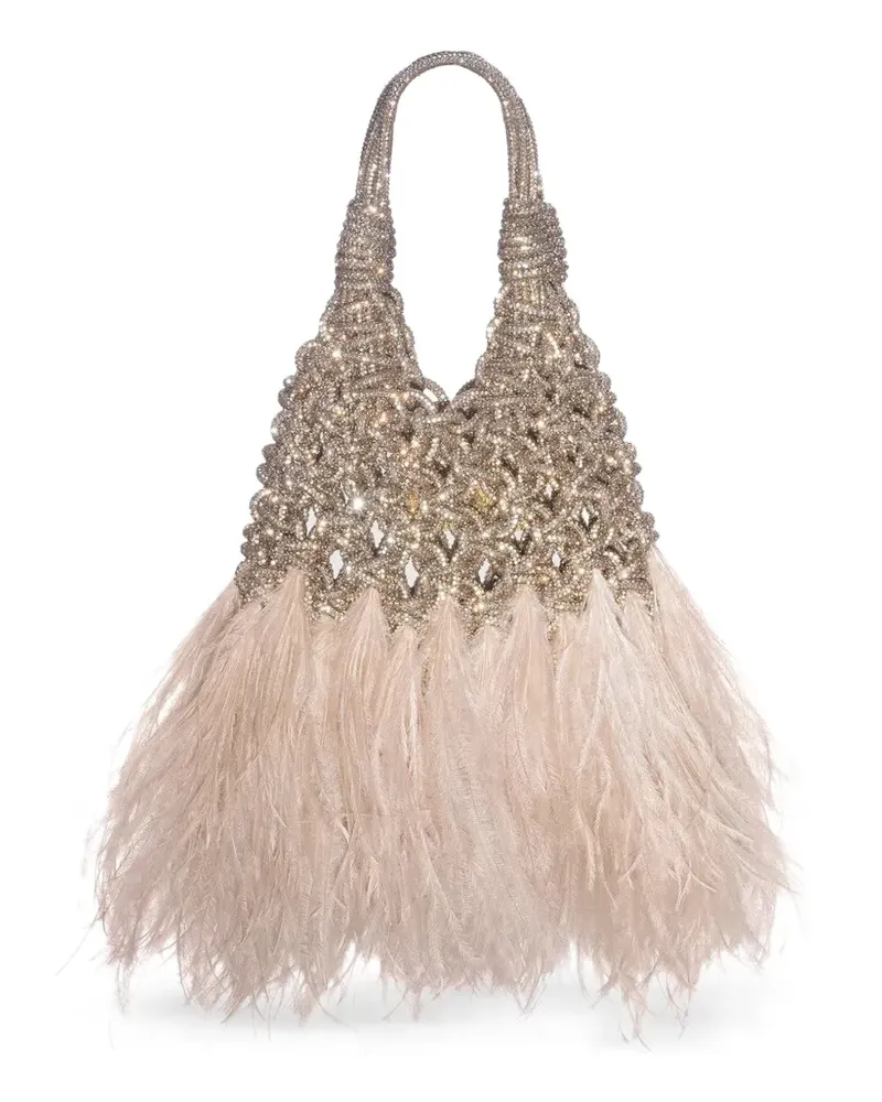 HIBOURAMA Vannifique crystal-embellished tote bag - Gold Gold
