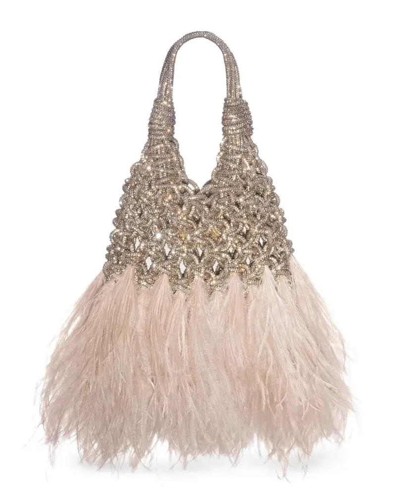HIBOURAMA Vannifique crystal-embellished tote bag - Gold Gold