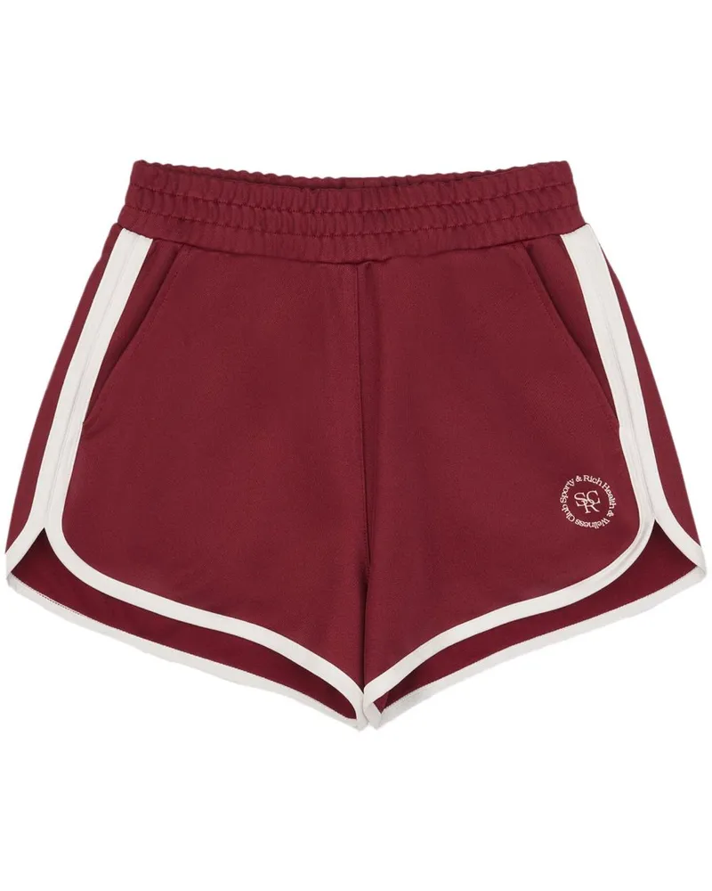 SPORTY & RICH Sport-Shorts mit Logo-Print - Rot Rot