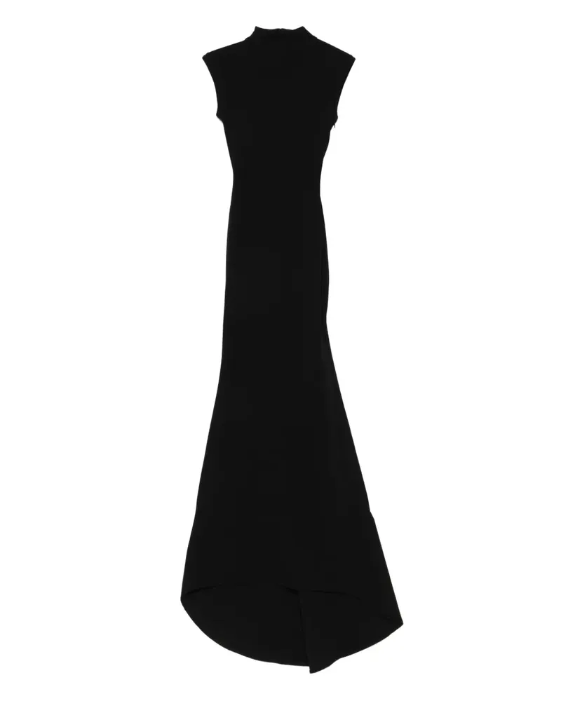 Jacquemus Maxikleid mit Stehkragen - Schwarz Schwarz