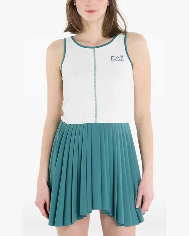 EA7 Tennis Pro pleated sleeveless mini dress - Grün Grün