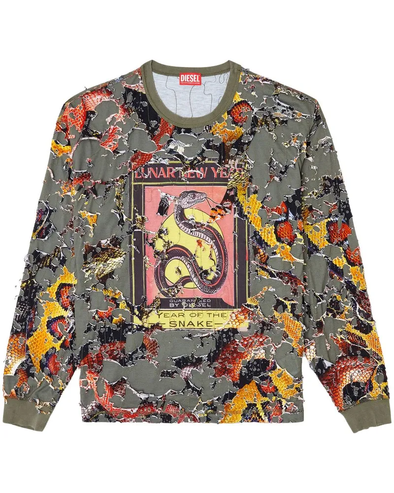 Diesel New Year of the Snake Capsule T-Shirt - Grün Grün