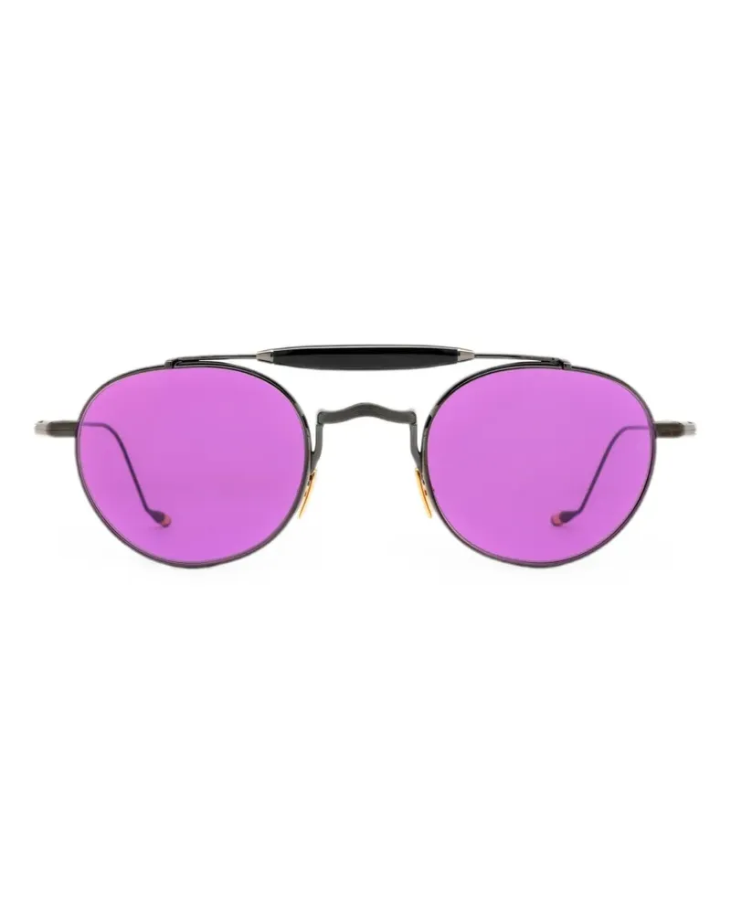 Jacques Marie Mage Dasan Sonnenbrille mit rundem Gestell - Schwarz Schwarz