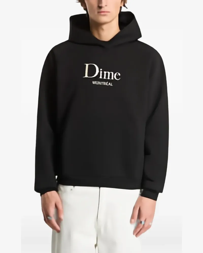 Dime Classic MTL logo-embroidered hoodie - Schwarz Schwarz