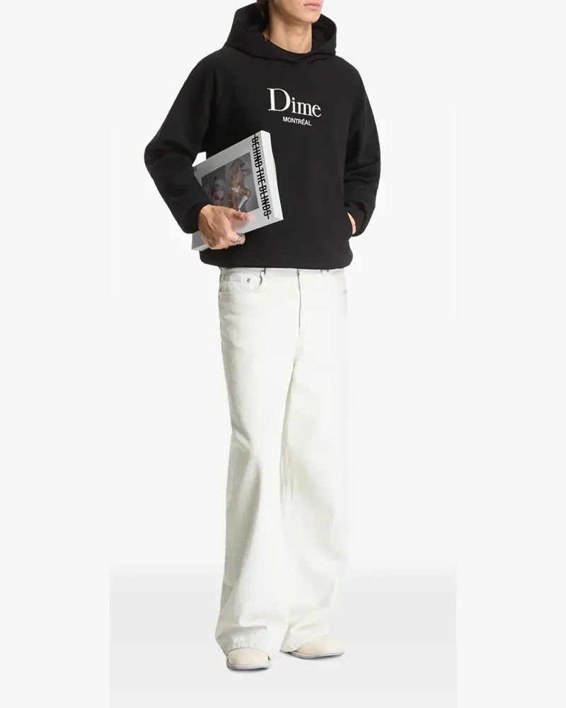 Dime Classic MTL Hoodie mit Logo-Stickerei - Schwarz Schwarz
