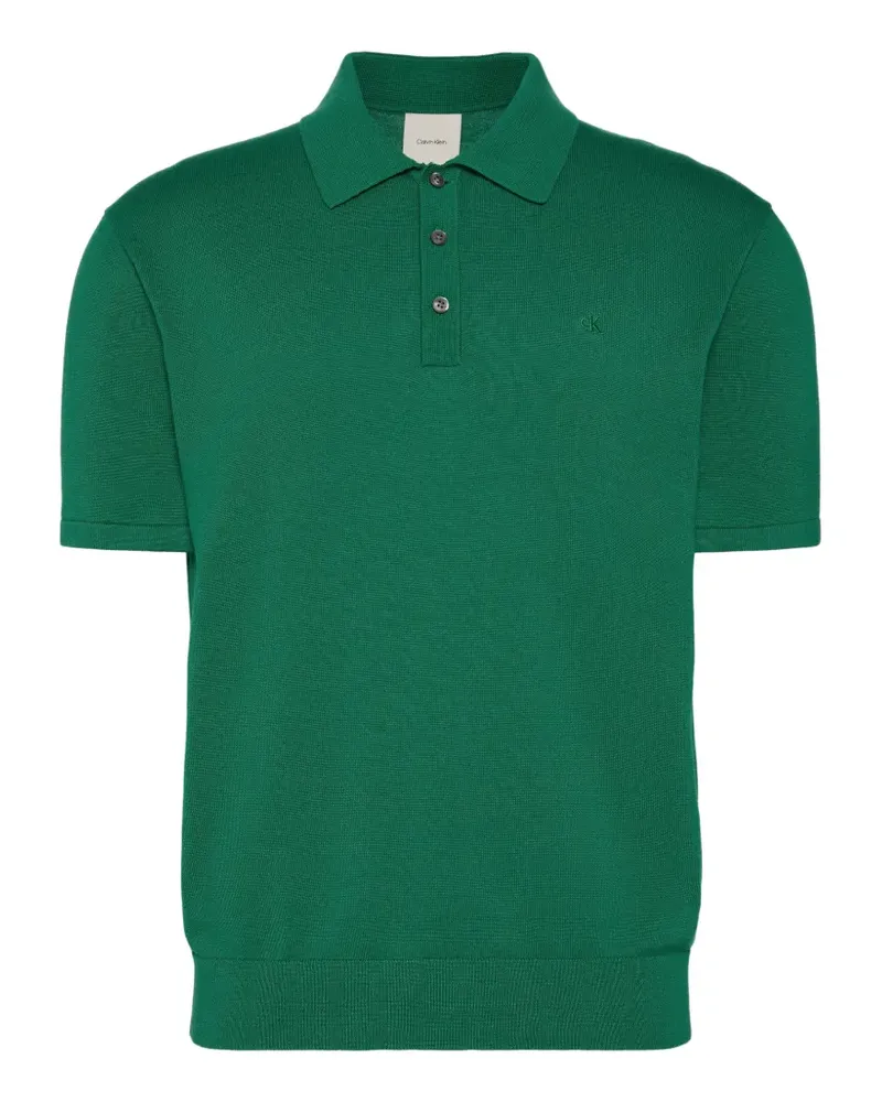 Calvin Klein Supima Poloshirt mit Logo-Stickerei - Grün Grün