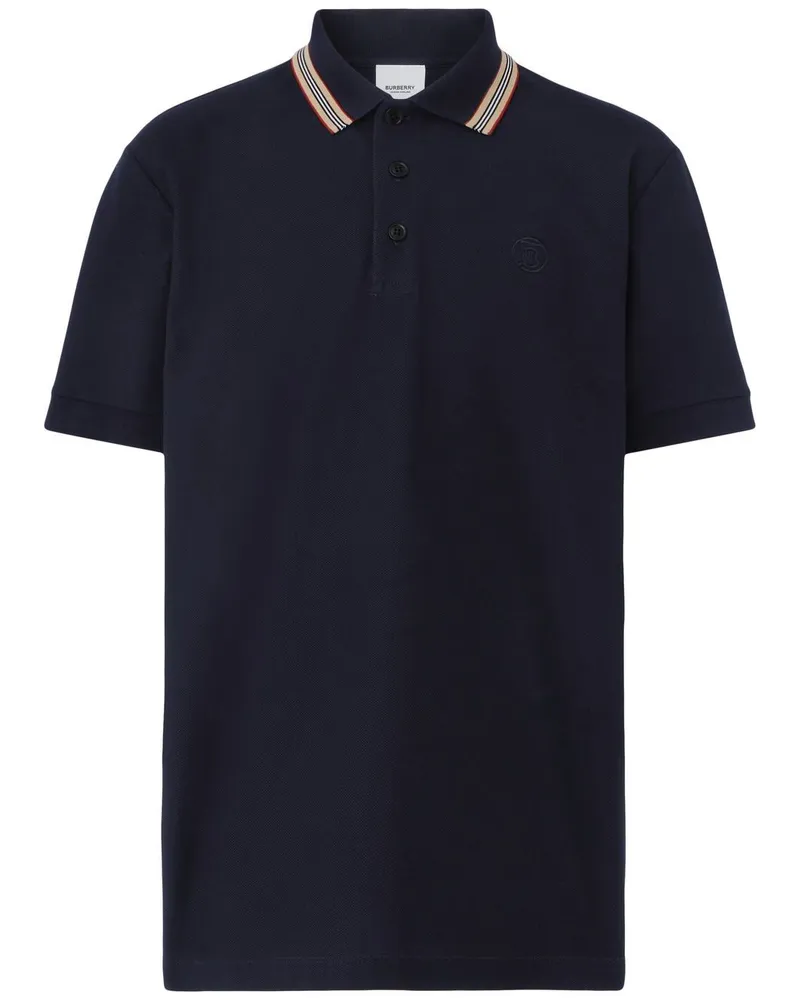 Burberry Poloshirt mit TB-Stickerei - Blau Blau