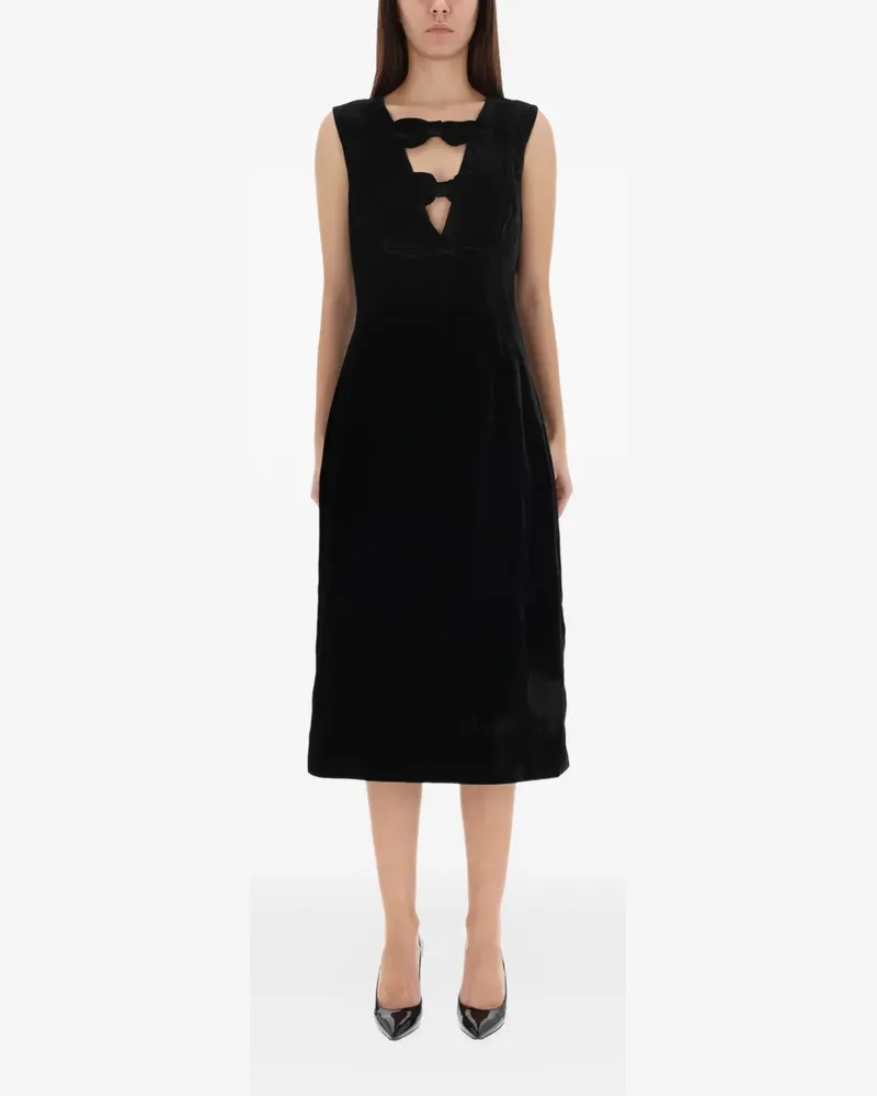 Baum und Pferdgarten bow detail midi dress - Schwarz Schwarz