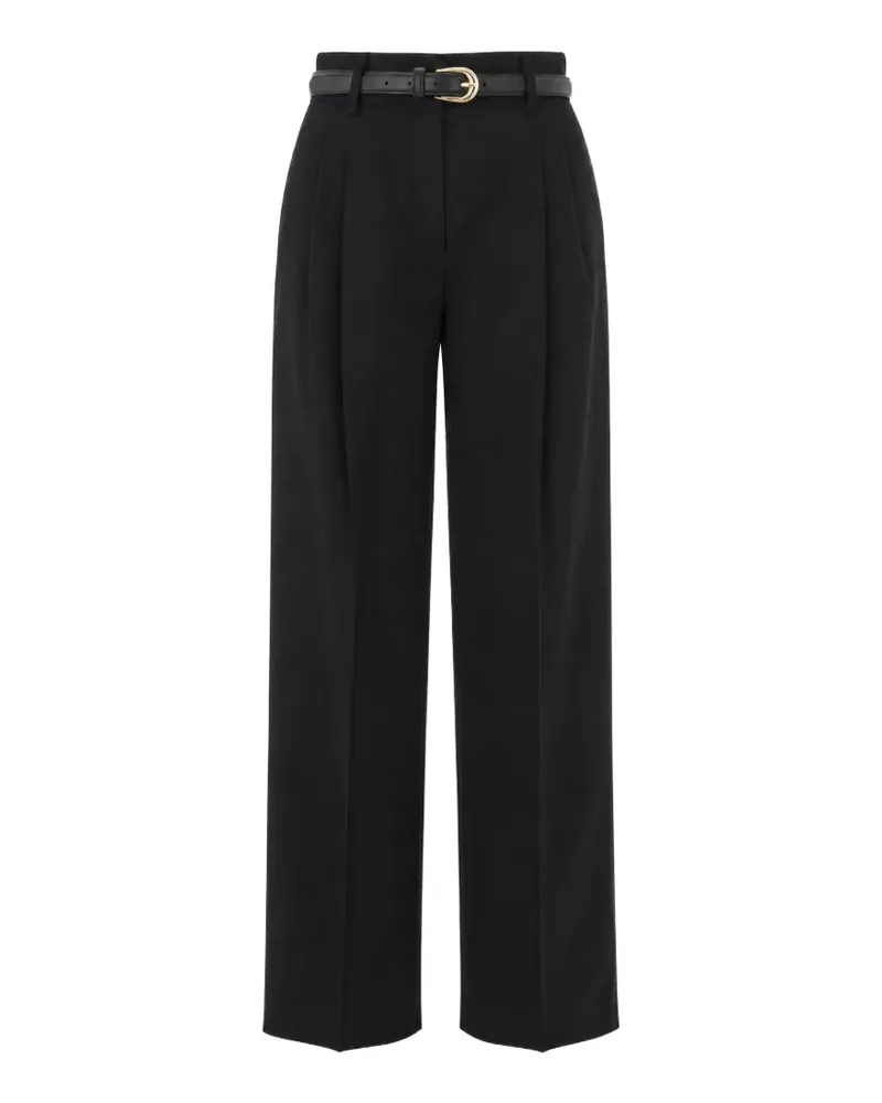 Max Mara Hose mit weitem Bein - Schwarz Schwarz