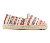 Gestreifte Espadrilles - Rot