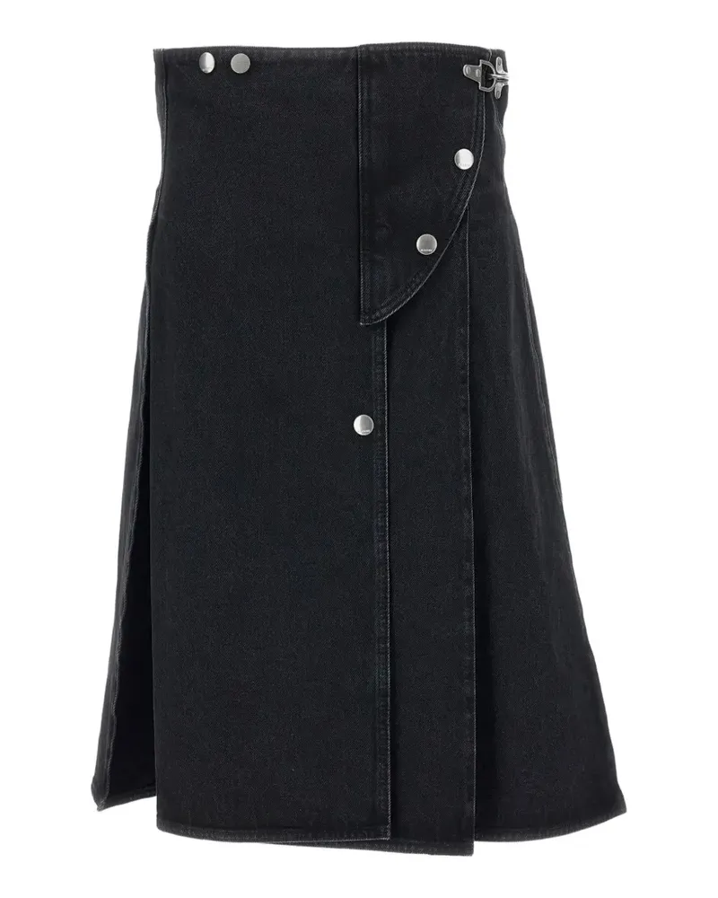 Marni asymmetric-buttoned A-line midi skirt - Schwarz Schwarz