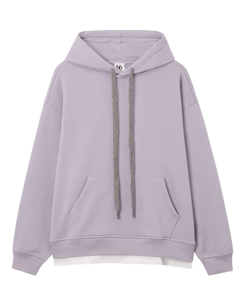 b+ab Hoodie mit aufgesetzter Tasche - Violett Violett