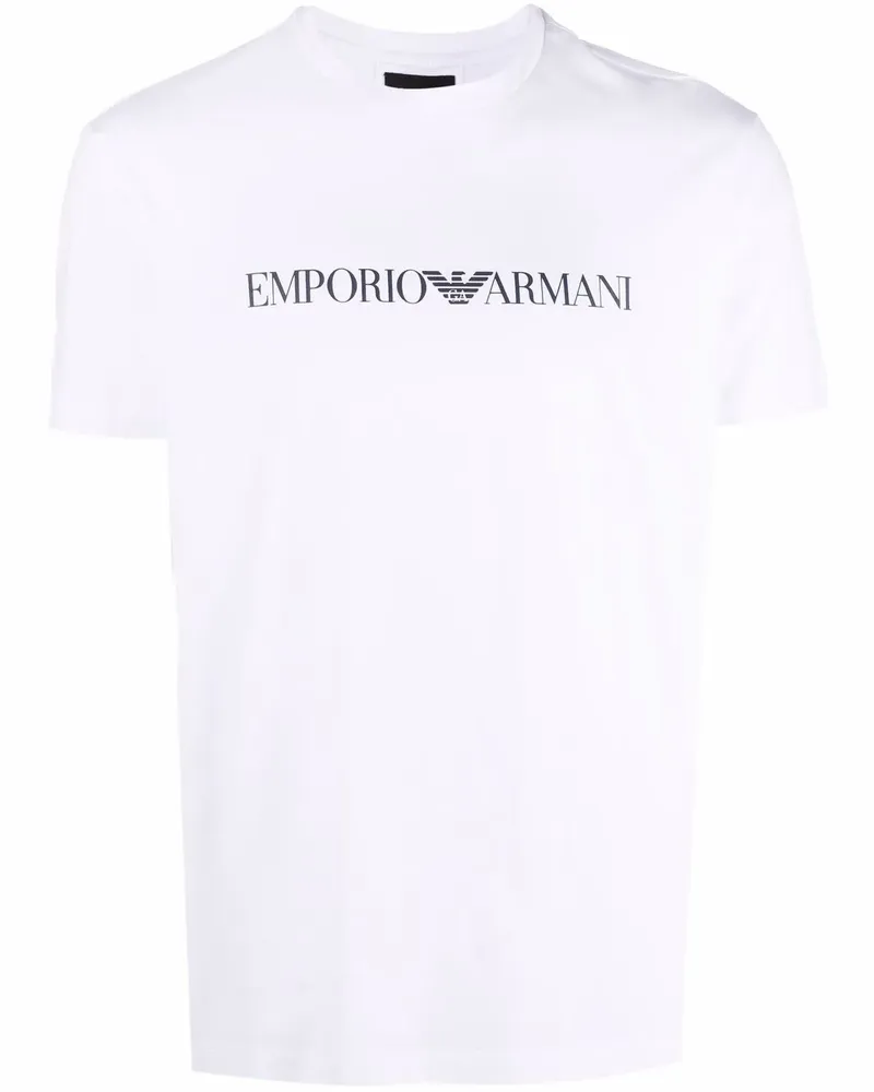 Emporio Armani T-Shirt mit Logo-Print - Weiß Weiß