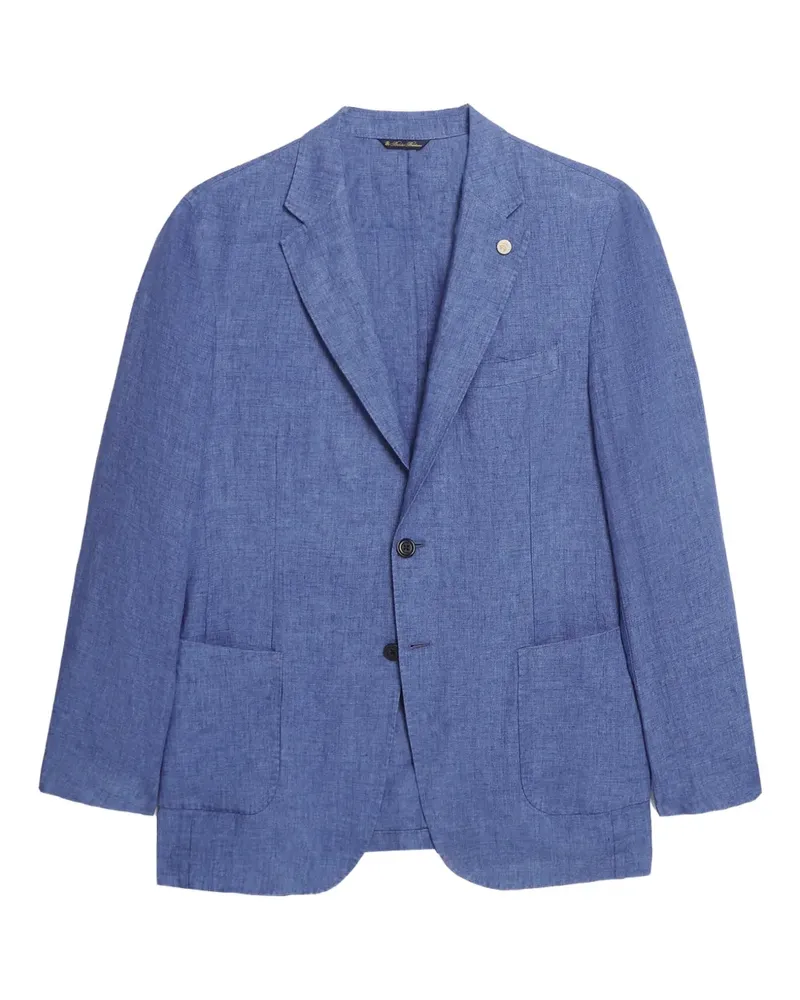 Brooks Brothers Einreihiges Sakko aus Leinen - Blau Blau