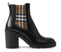 Stiefeletten mit Einsatz - Schwarz