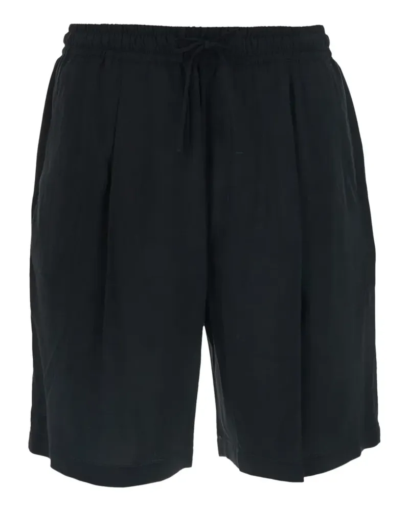 Low Brand drawstring-detail pleated shorts - Schwarz Schwarz