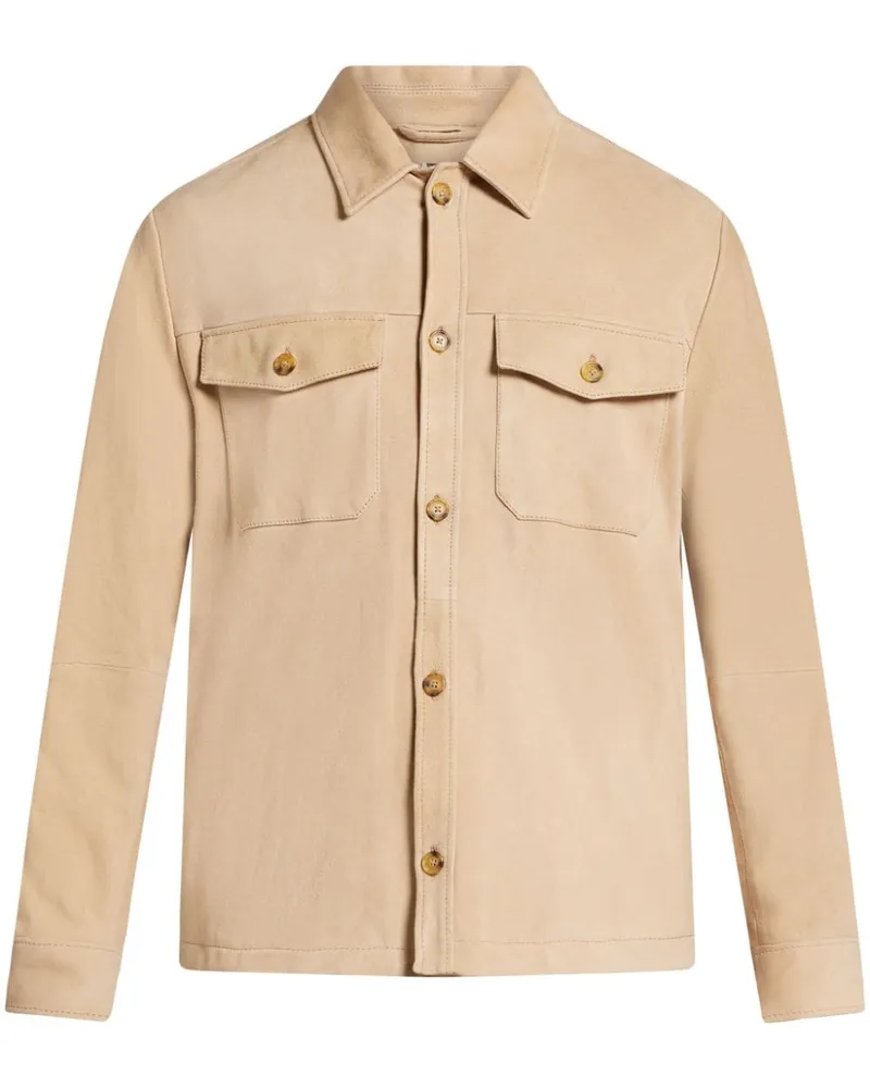 Michael Kors Hemdjacke aus Wildleder - Nude Nude