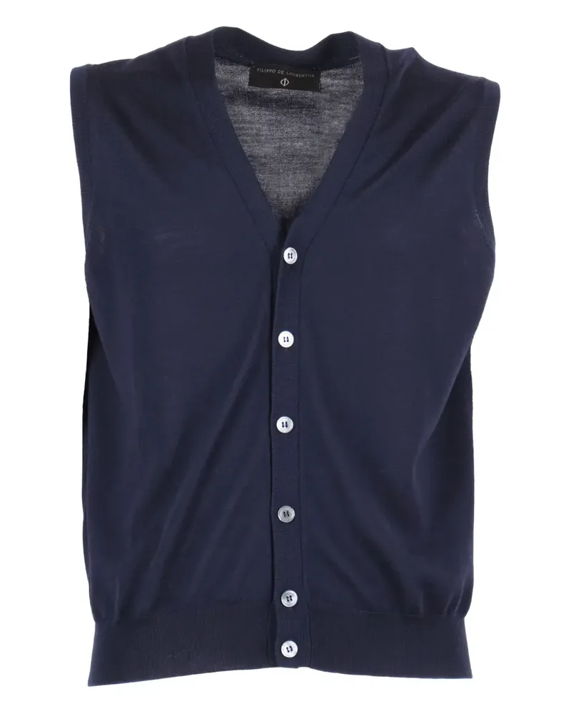 Filippo de Laurentiis Geknöpfte Weste - Blau Blau