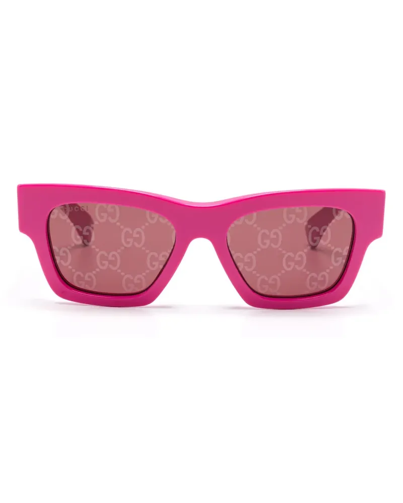 Gucci Sonnenbrille mit eckigem Gestell - Rosa Rosa