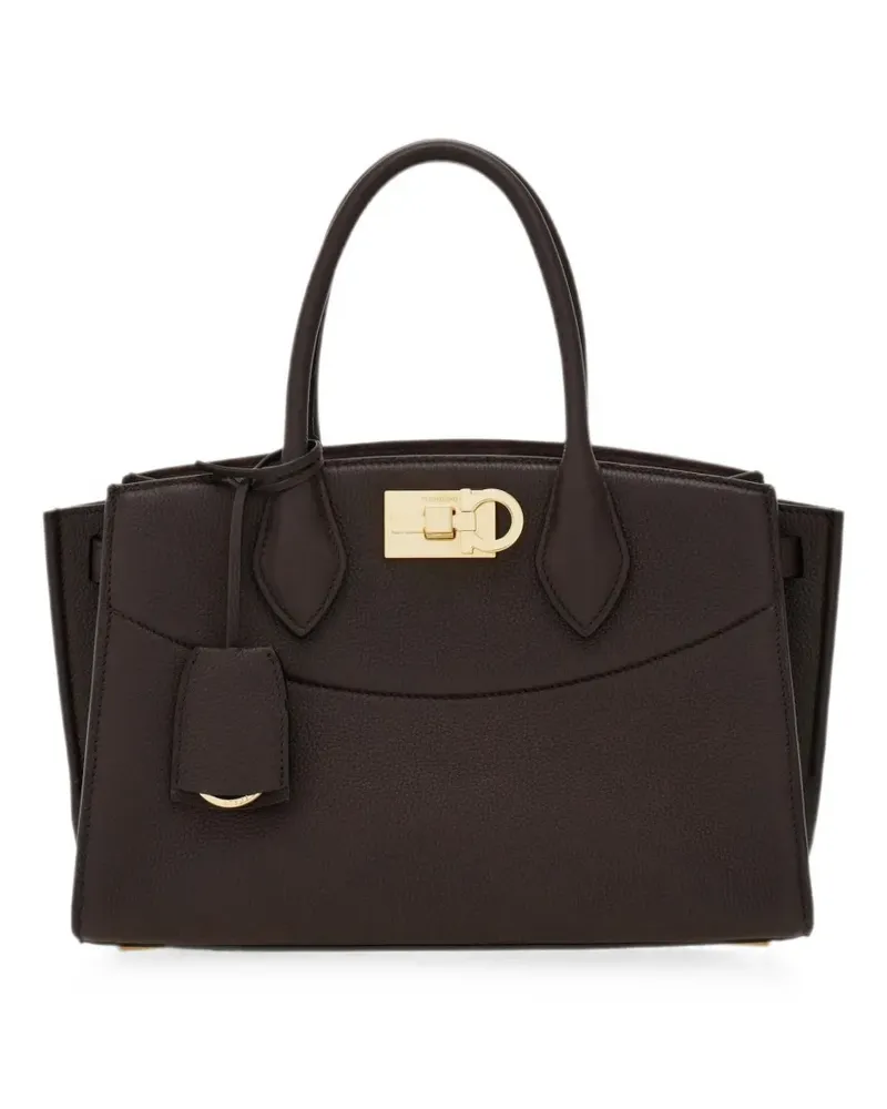 Ferragamo Mittelgroße Soft Studio Schultertasche - Braun Braun