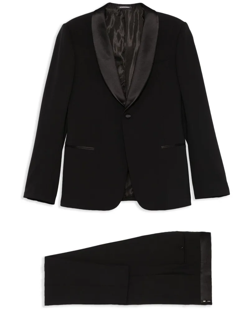 Emporio Armani Einreihiger Anzug - Schwarz Schwarz