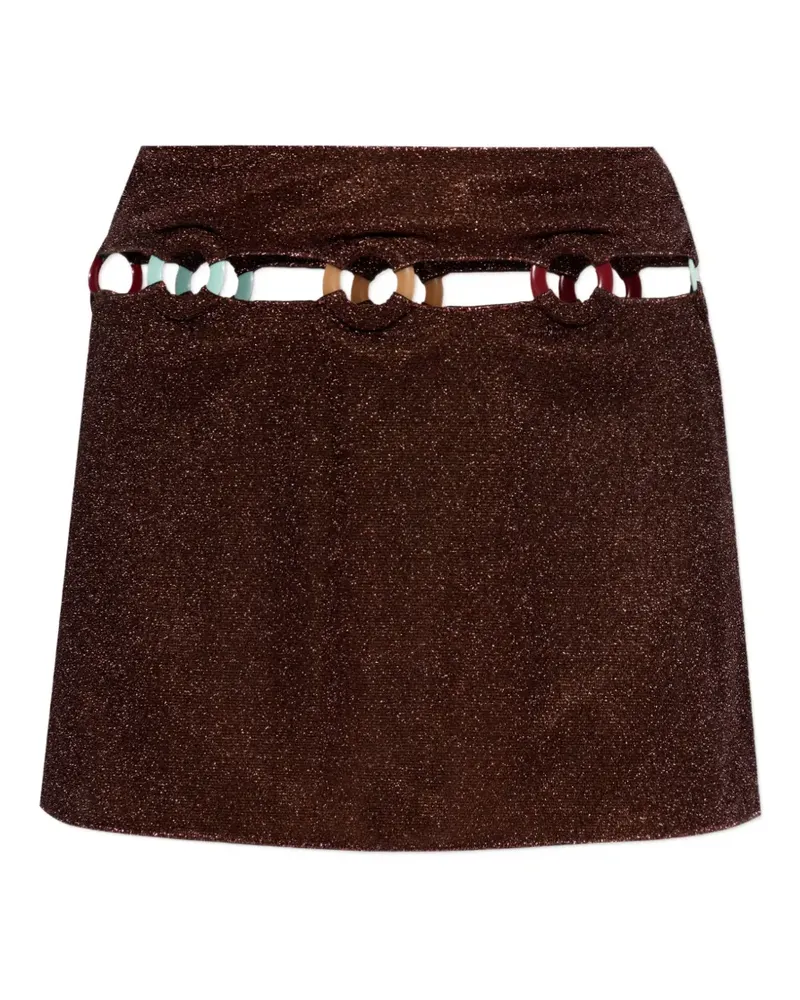 Oséree Minirock mit Cut-Outs - Braun Braun